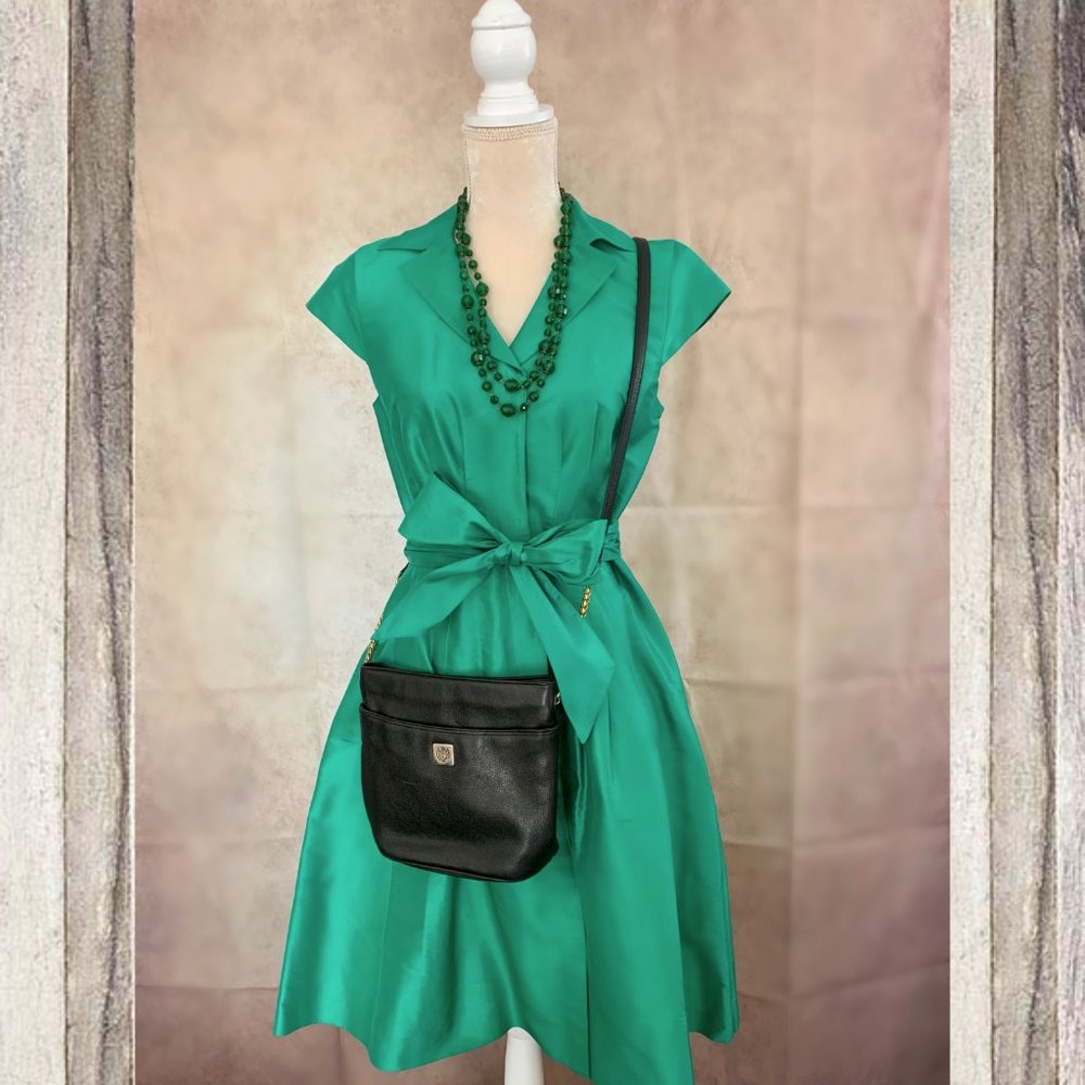 Jones New York 100% Silk Button Front Dress Size 8